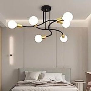 YORN KUNG Sputnik Chandelier Light Fixture ❇ 6-Light ❇ NEW IN BOX!!